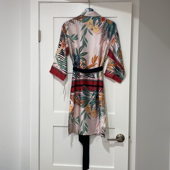 ZARA Floral Palm Printed Shirt Dress/Tunic - Picture 2 of 5